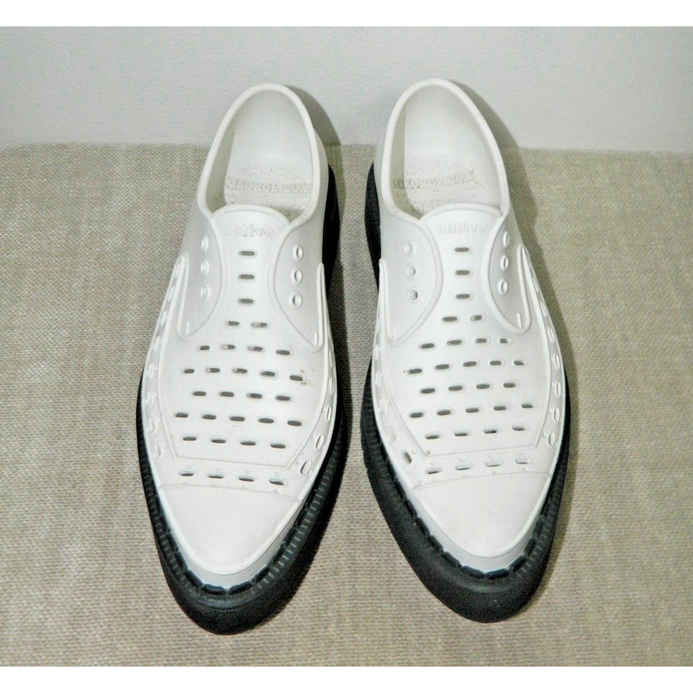George Cox x Native Shoes Platform‎ Unisex Womens 7 Mens 5 White Rubber Creeper
